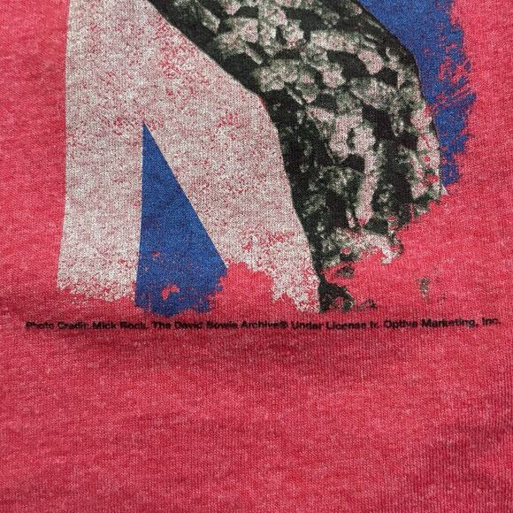 David Bowie Tee Shirt Men's Size XL Red Retro Band Rock British - Picture 5 of 8